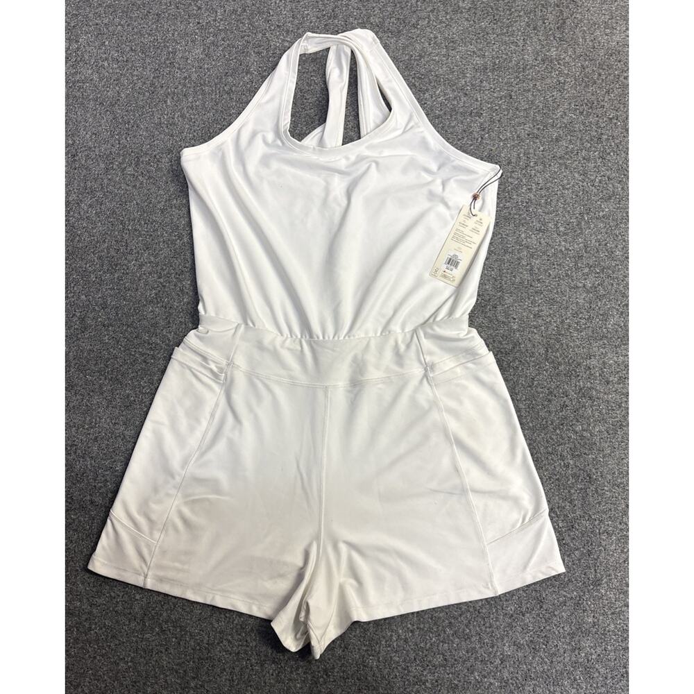 NWT Calia Run Racerback Romper Women's Medium Pure White